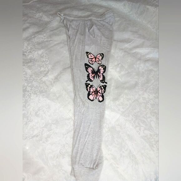 VINTAGE HAVANA Girls Butterfly Sweatsuit Soft / Light Fleece Jogger Hoodie 10/12 - Picture 10 of 11